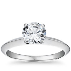 The Gallery Collection Knife Edge Solitaire Diamond Engagement Ring in Platinum